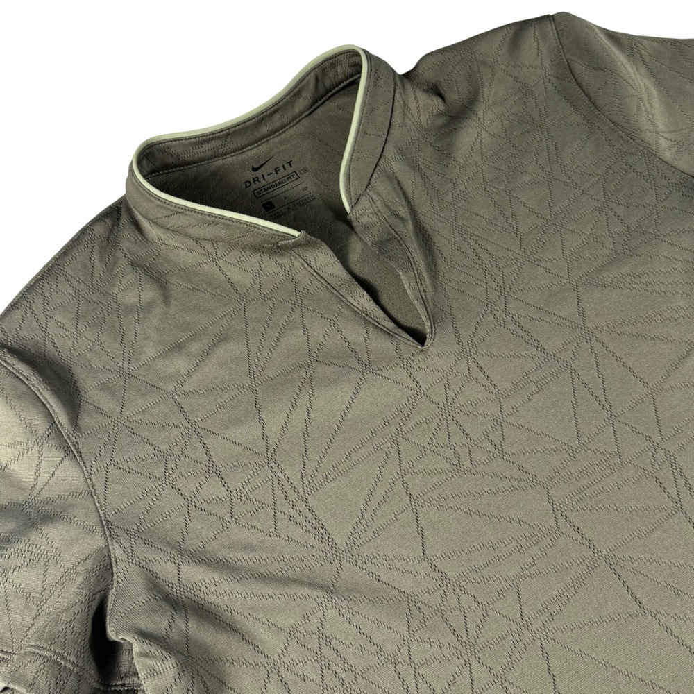 Nike Blade Collar Dri Fit Golf Polo Shirt Women's S Green‎ Texture Short Sleeve